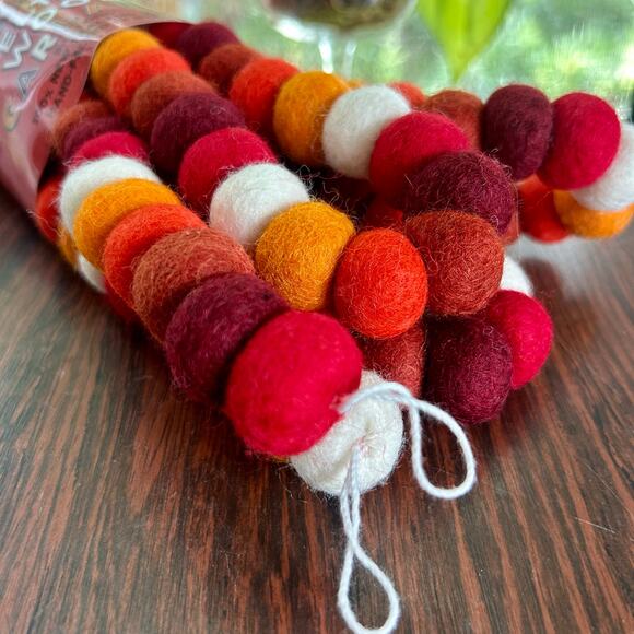 Trader Joe’s Felted Wool Garland, Handcrafted, Fall Seasonal Thanksgiving Colors - Picture 7 of 8